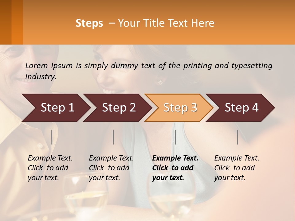 A Man And Woman Sitting At A Table With A Glass Of Wine PowerPoint Template
