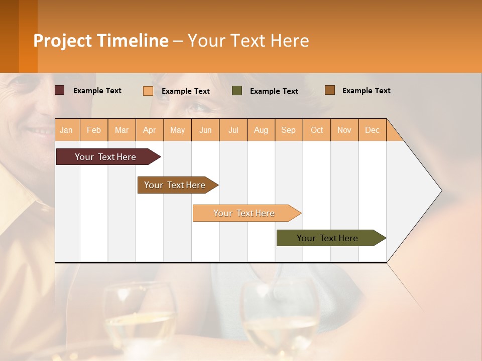 A Man And Woman Sitting At A Table With A Glass Of Wine PowerPoint Template