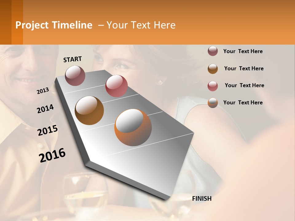 A Man And Woman Sitting At A Table With A Glass Of Wine PowerPoint Template