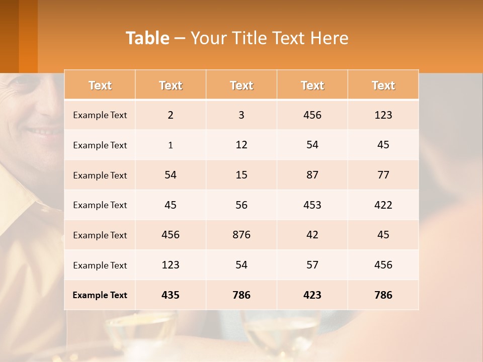 A Man And Woman Sitting At A Table With A Glass Of Wine PowerPoint Template