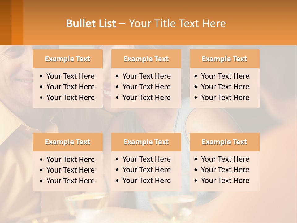 A Man And Woman Sitting At A Table With A Glass Of Wine PowerPoint Template