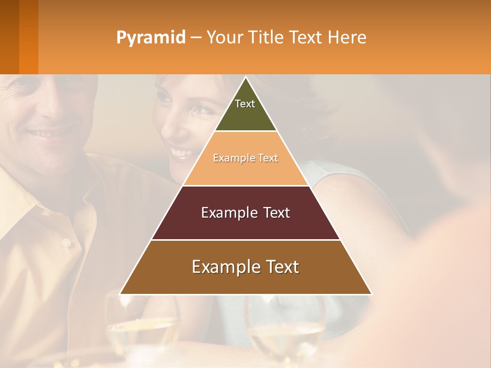 A Man And Woman Sitting At A Table With A Glass Of Wine PowerPoint Template