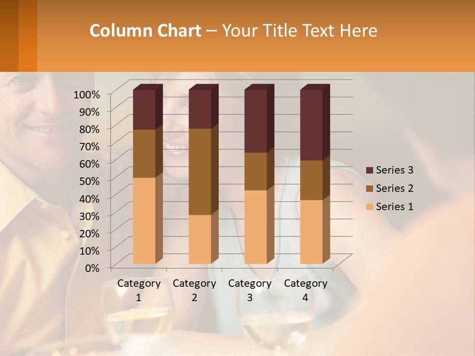 A Man And Woman Sitting At A Table With A Glass Of Wine PowerPoint Template
