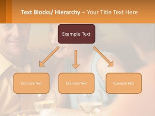A Man And Woman Sitting At A Table With A Glass Of Wine PowerPoint Template
