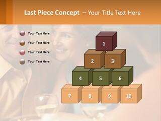 A Man And Woman Sitting At A Table With A Glass Of Wine PowerPoint Template
