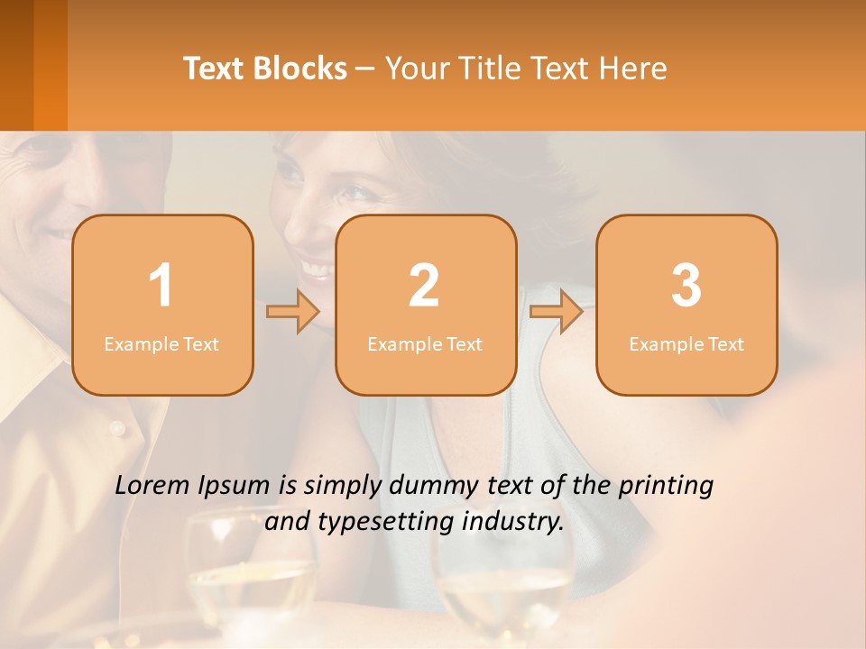 A Man And Woman Sitting At A Table With A Glass Of Wine PowerPoint Template