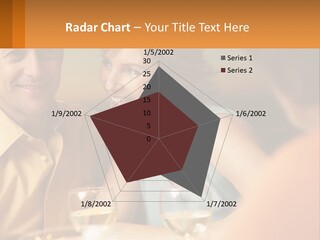 A Man And Woman Sitting At A Table With A Glass Of Wine PowerPoint Template