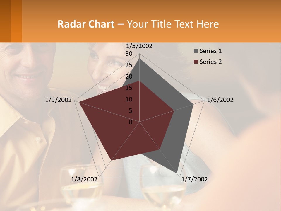 A Man And Woman Sitting At A Table With A Glass Of Wine PowerPoint Template