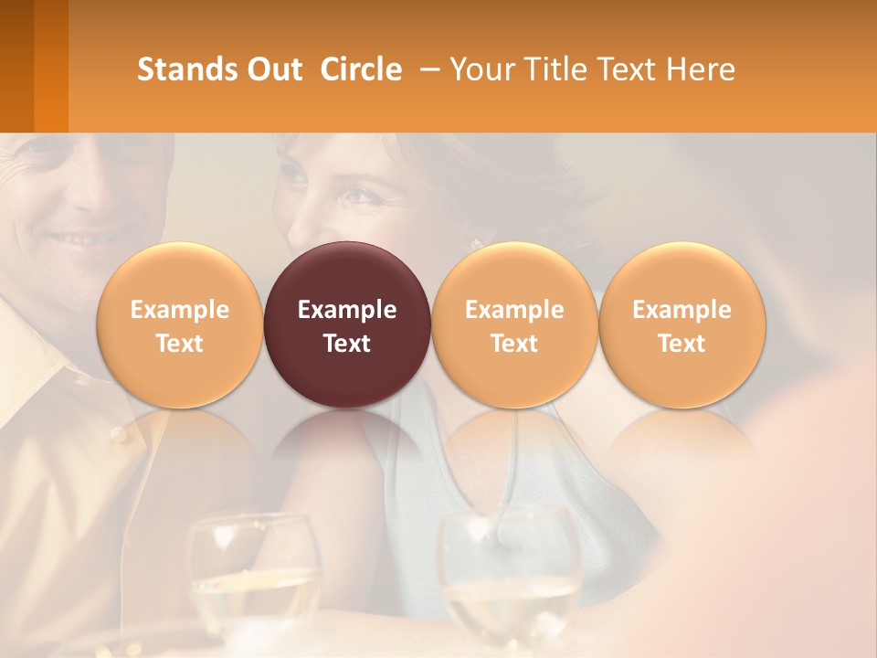 A Man And Woman Sitting At A Table With A Glass Of Wine PowerPoint Template