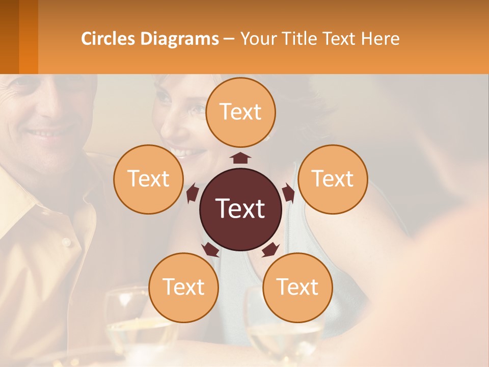 A Man And Woman Sitting At A Table With A Glass Of Wine PowerPoint Template