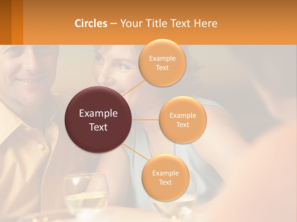 A Man And Woman Sitting At A Table With A Glass Of Wine PowerPoint Template