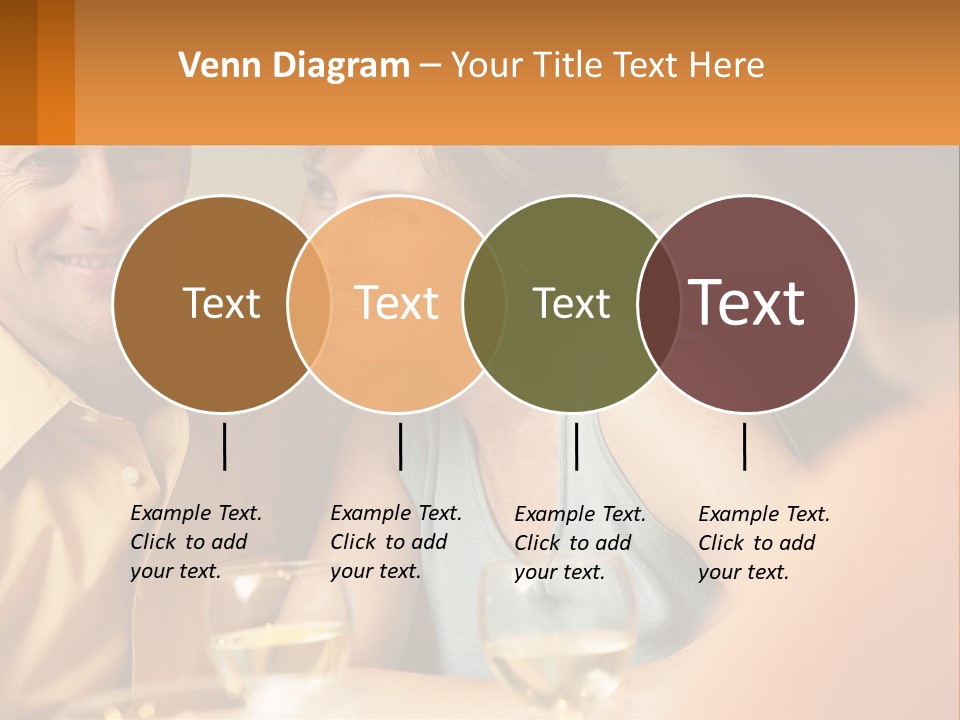 A Man And Woman Sitting At A Table With A Glass Of Wine PowerPoint Template