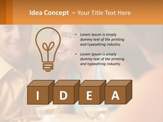 A Man And Woman Sitting At A Table With A Glass Of Wine PowerPoint Template