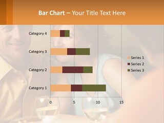 A Man And Woman Sitting At A Table With A Glass Of Wine PowerPoint Template
