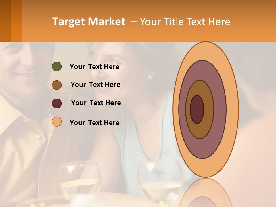 A Man And Woman Sitting At A Table With A Glass Of Wine PowerPoint Template