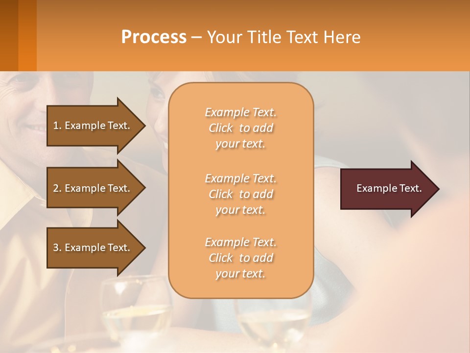 A Man And Woman Sitting At A Table With A Glass Of Wine PowerPoint Template