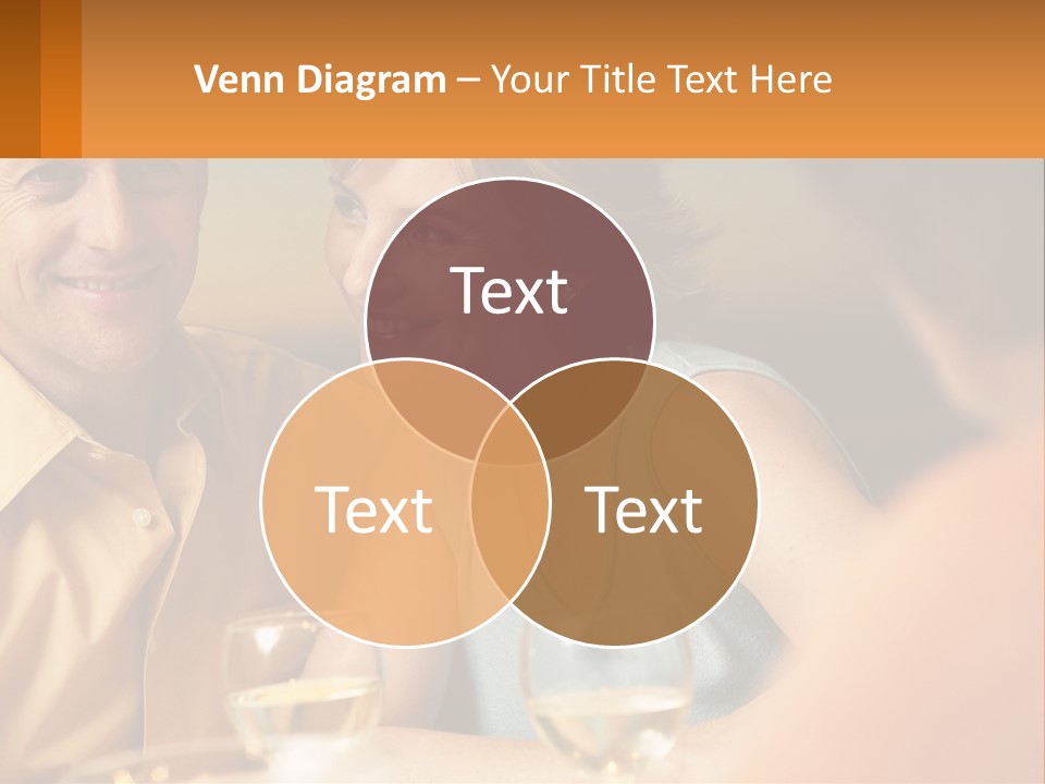 A Man And Woman Sitting At A Table With A Glass Of Wine PowerPoint Template