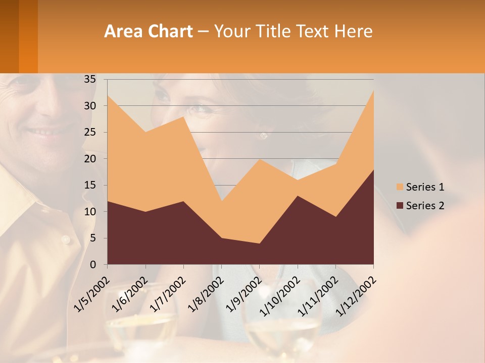 A Man And Woman Sitting At A Table With A Glass Of Wine PowerPoint Template