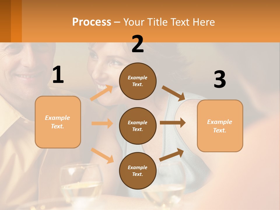 A Man And Woman Sitting At A Table With A Glass Of Wine PowerPoint Template