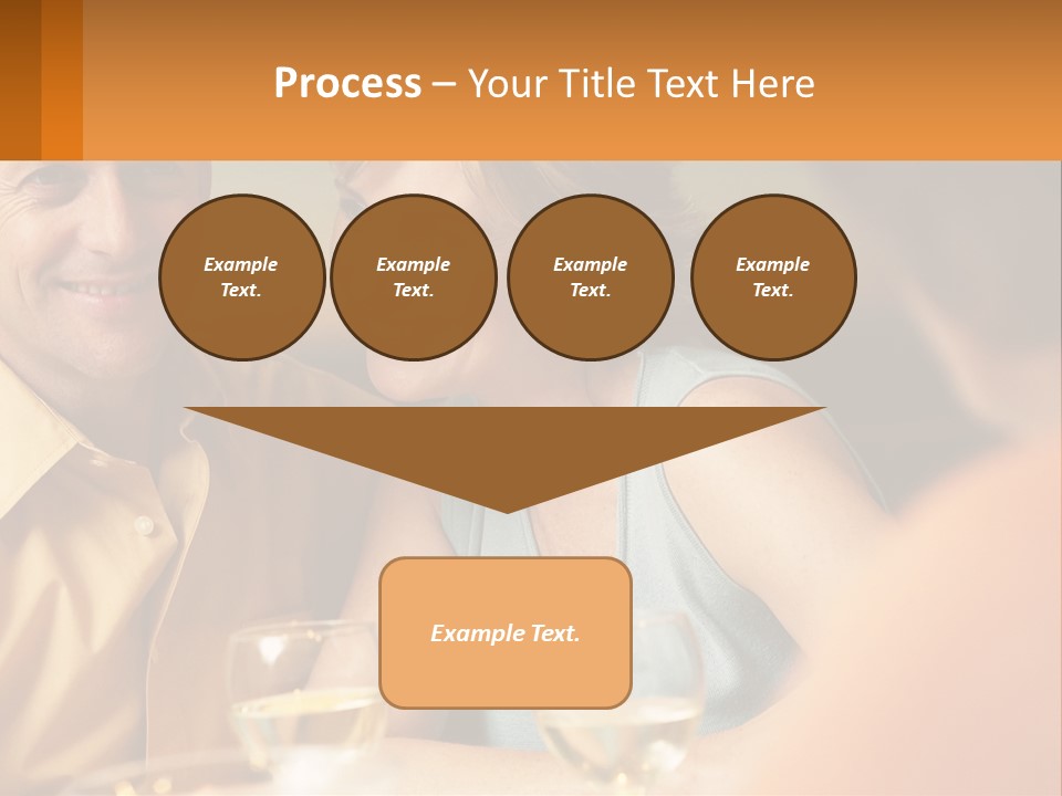 A Man And Woman Sitting At A Table With A Glass Of Wine PowerPoint Template