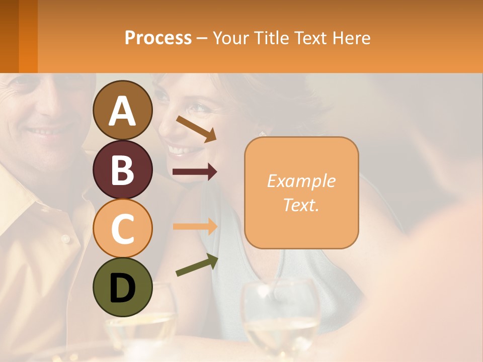 A Man And Woman Sitting At A Table With A Glass Of Wine PowerPoint Template