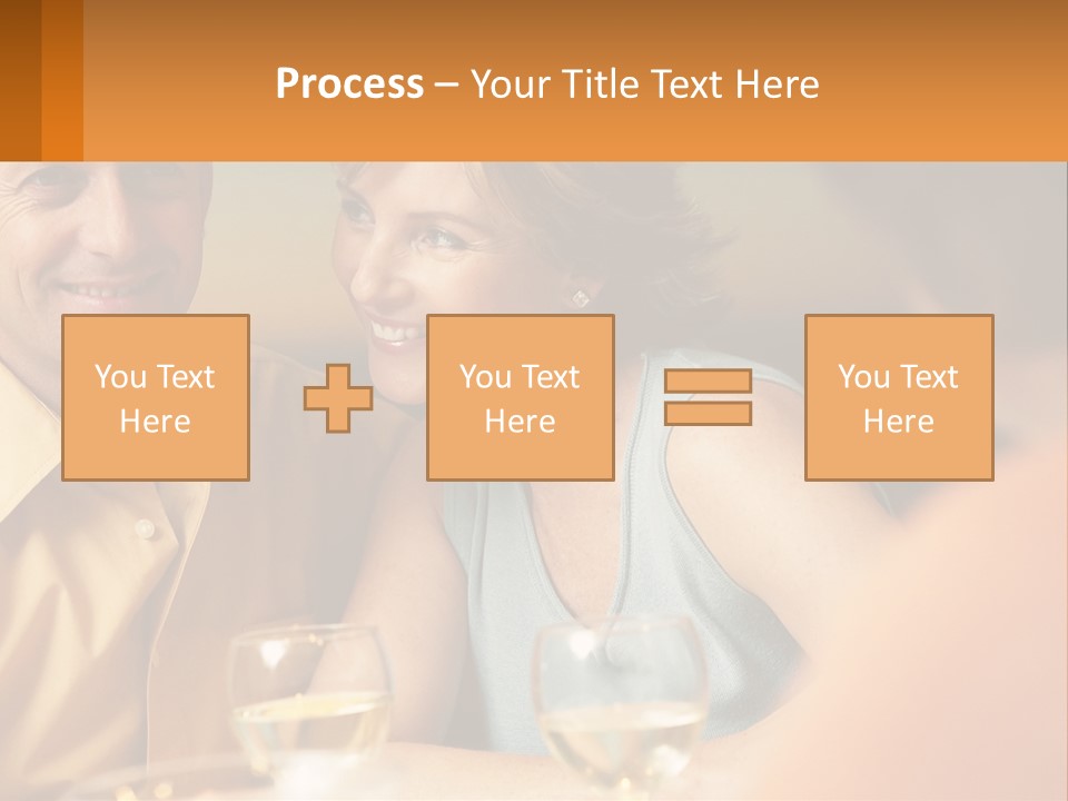 A Man And Woman Sitting At A Table With A Glass Of Wine PowerPoint Template