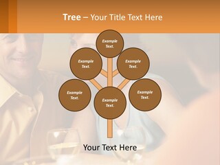 A Man And Woman Sitting At A Table With A Glass Of Wine PowerPoint Template