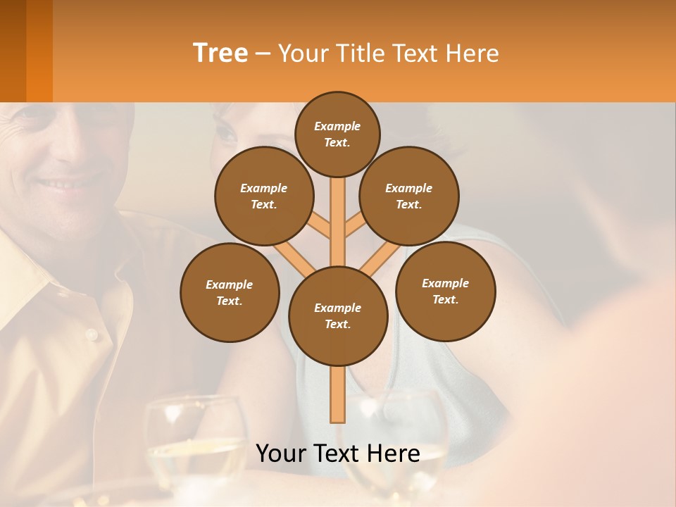 A Man And Woman Sitting At A Table With A Glass Of Wine PowerPoint Template