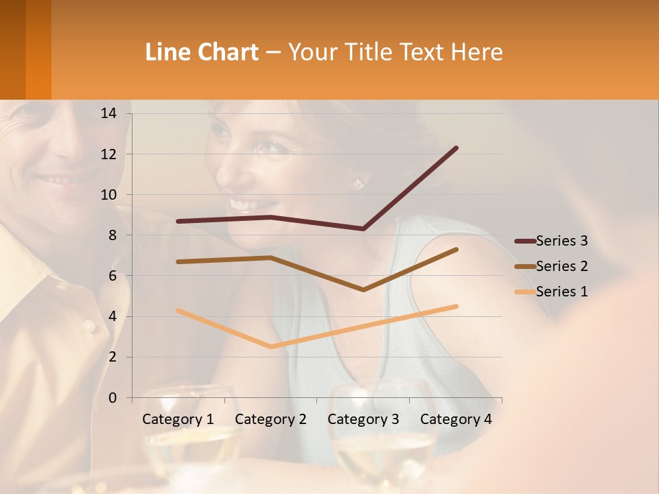 A Man And Woman Sitting At A Table With A Glass Of Wine PowerPoint Template