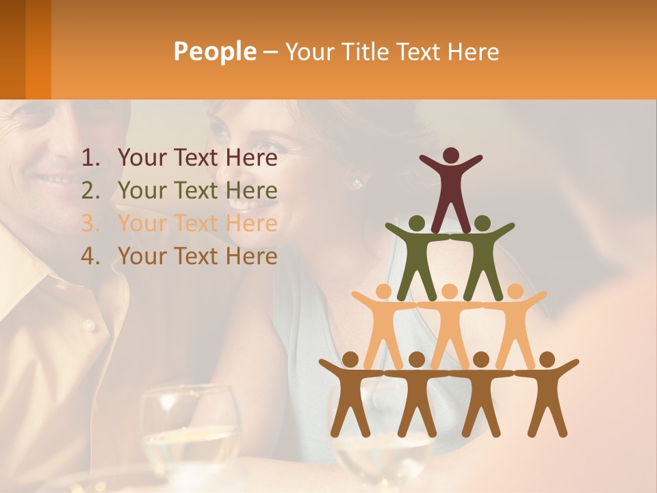 A Man And Woman Sitting At A Table With A Glass Of Wine PowerPoint Template