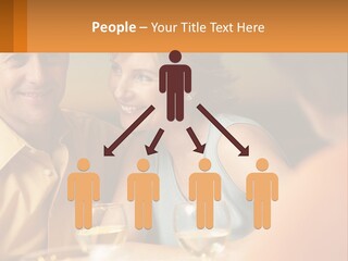 A Man And Woman Sitting At A Table With A Glass Of Wine PowerPoint Template