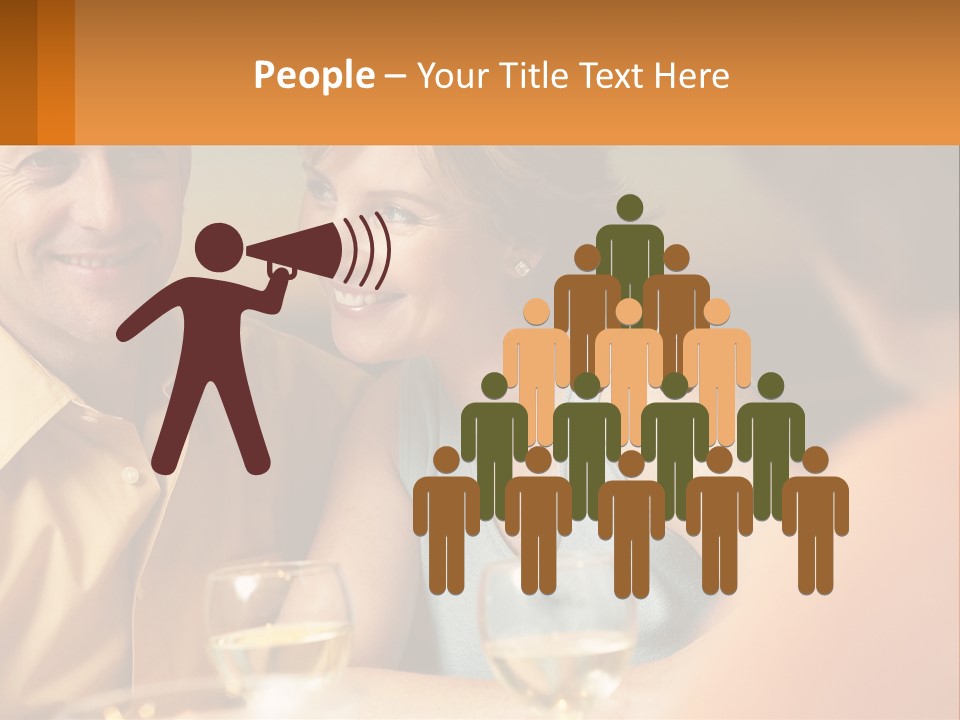 A Man And Woman Sitting At A Table With A Glass Of Wine PowerPoint Template