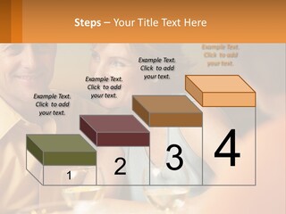 A Man And Woman Sitting At A Table With A Glass Of Wine PowerPoint Template