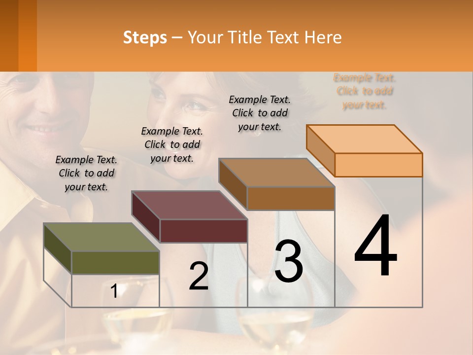 A Man And Woman Sitting At A Table With A Glass Of Wine PowerPoint Template