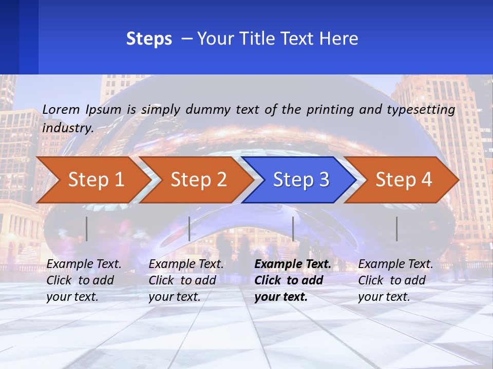 A Large Blue Ball In The Middle Of A City PowerPoint Template