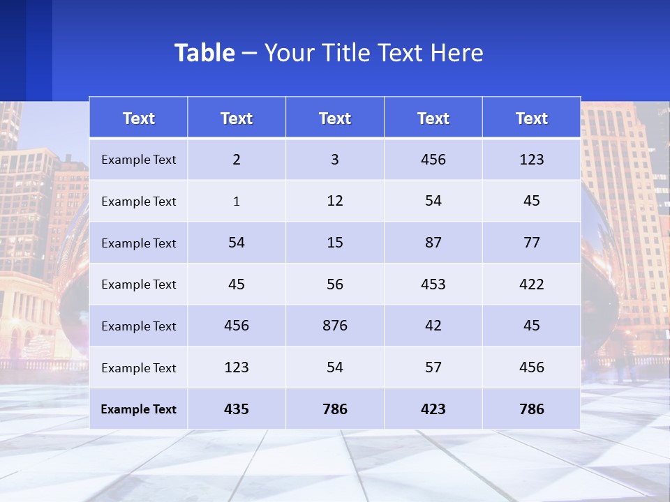 A Large Blue Ball In The Middle Of A City PowerPoint Template