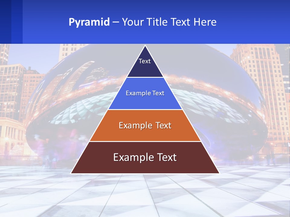 A Large Blue Ball In The Middle Of A City PowerPoint Template