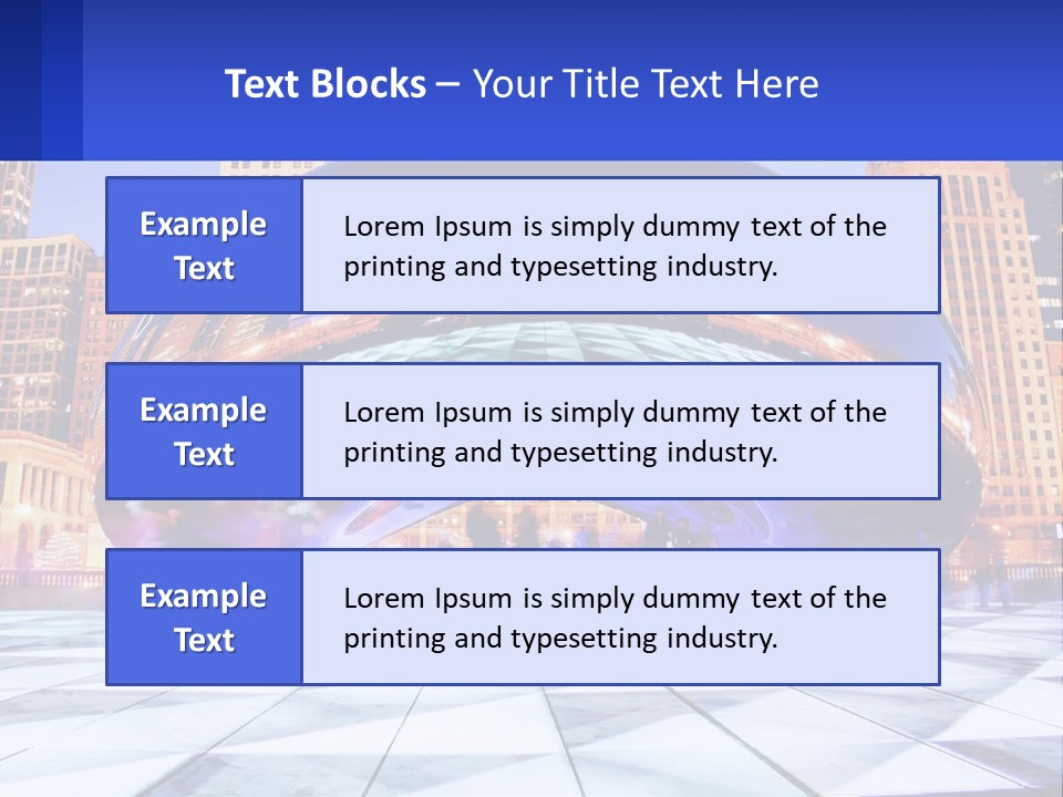 A Large Blue Ball In The Middle Of A City PowerPoint Template