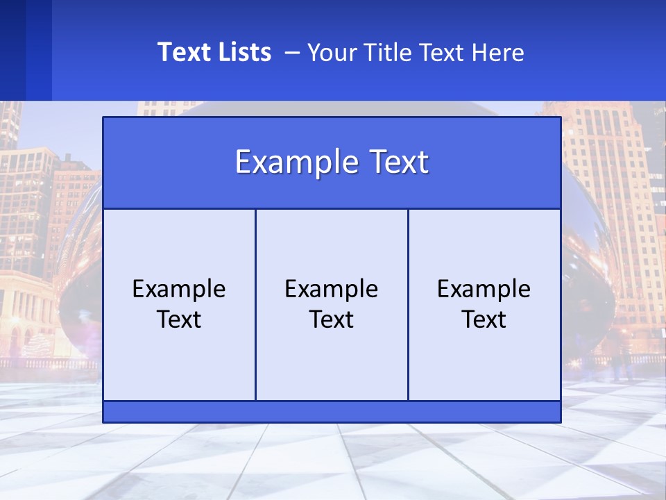 A Large Blue Ball In The Middle Of A City PowerPoint Template