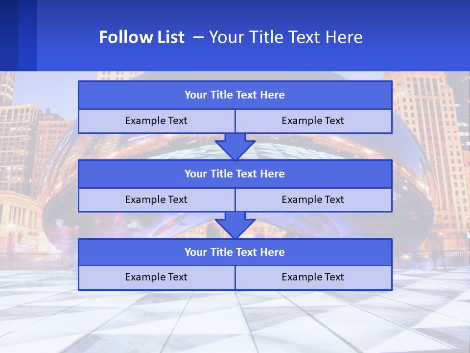 A Large Blue Ball In The Middle Of A City PowerPoint Template