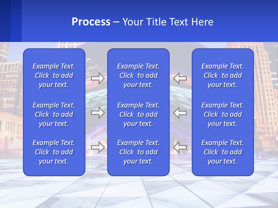A Large Blue Ball In The Middle Of A City PowerPoint Template