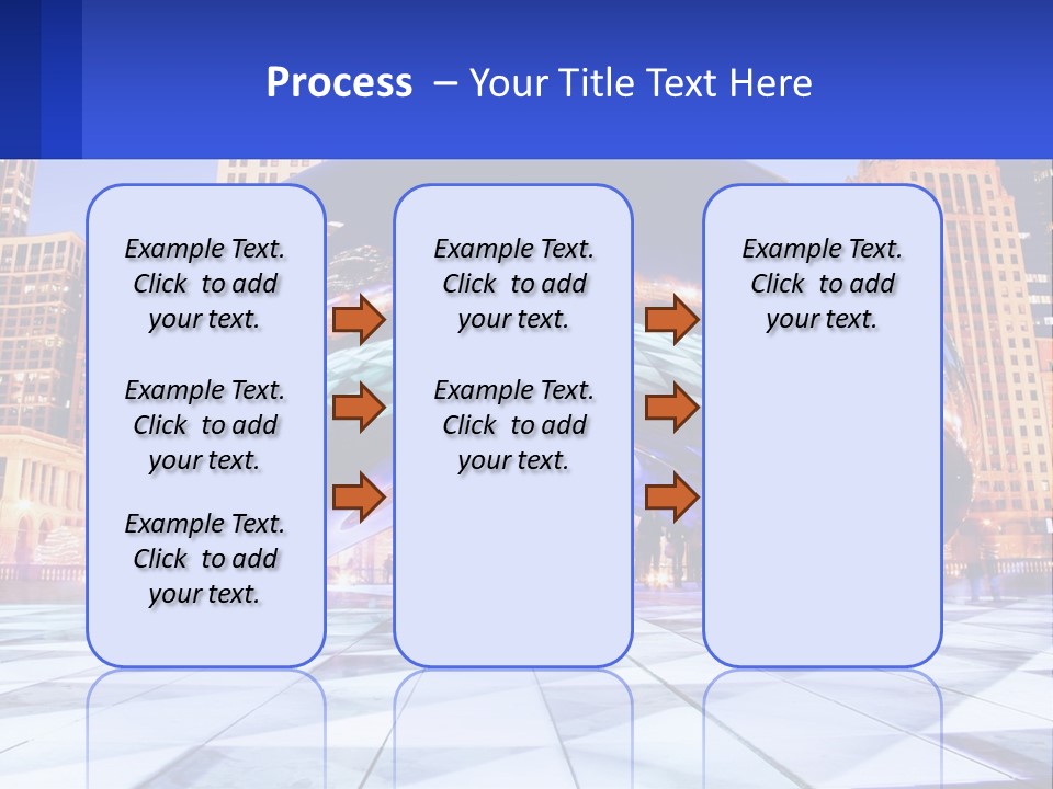 A Large Blue Ball In The Middle Of A City PowerPoint Template