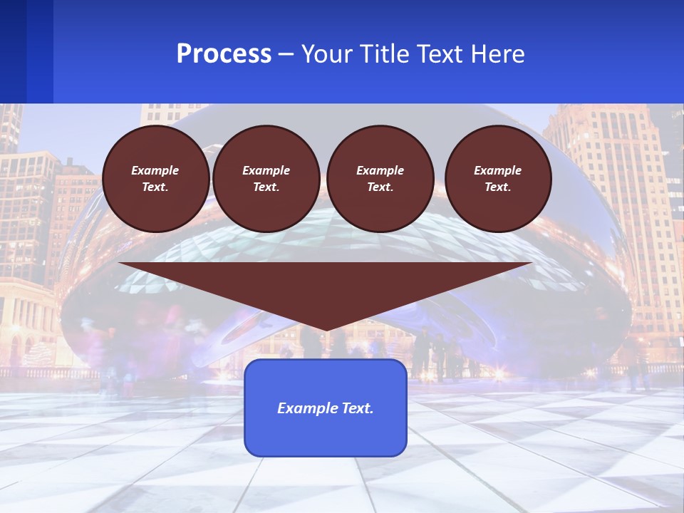 A Large Blue Ball In The Middle Of A City PowerPoint Template