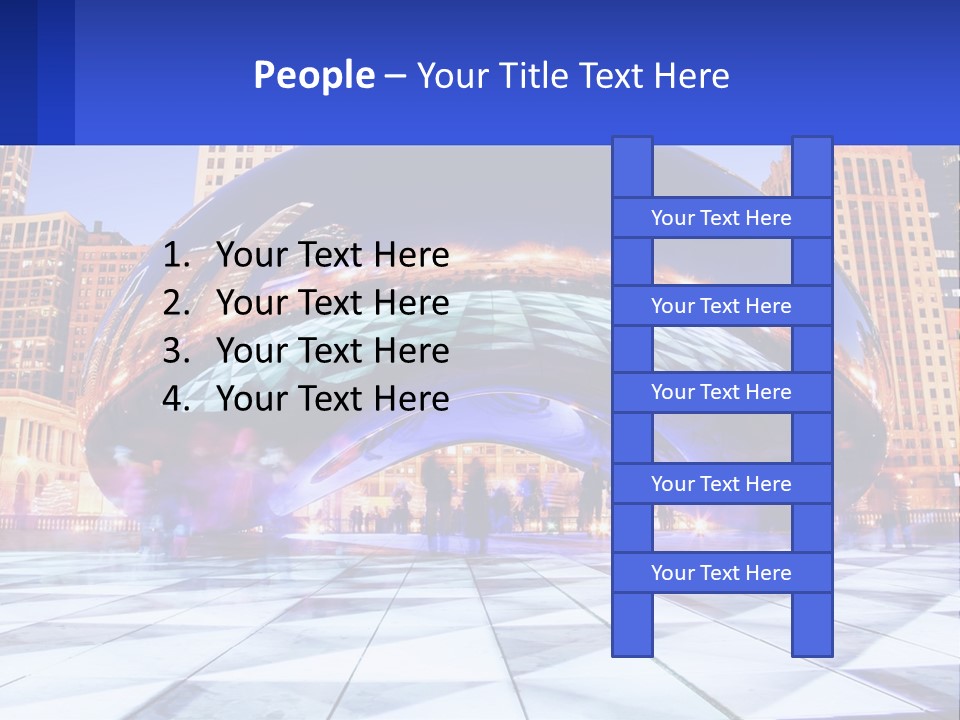 A Large Blue Ball In The Middle Of A City PowerPoint Template