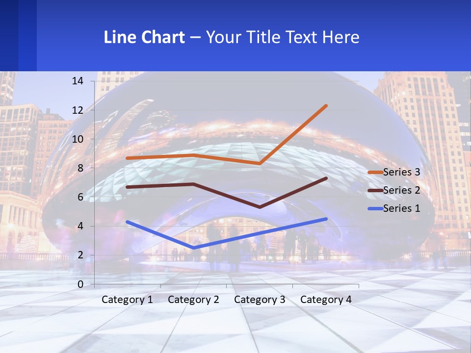 A Large Blue Ball In The Middle Of A City PowerPoint Template