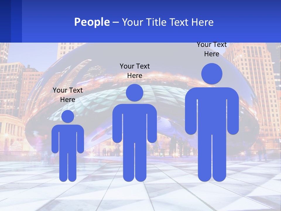 A Large Blue Ball In The Middle Of A City PowerPoint Template