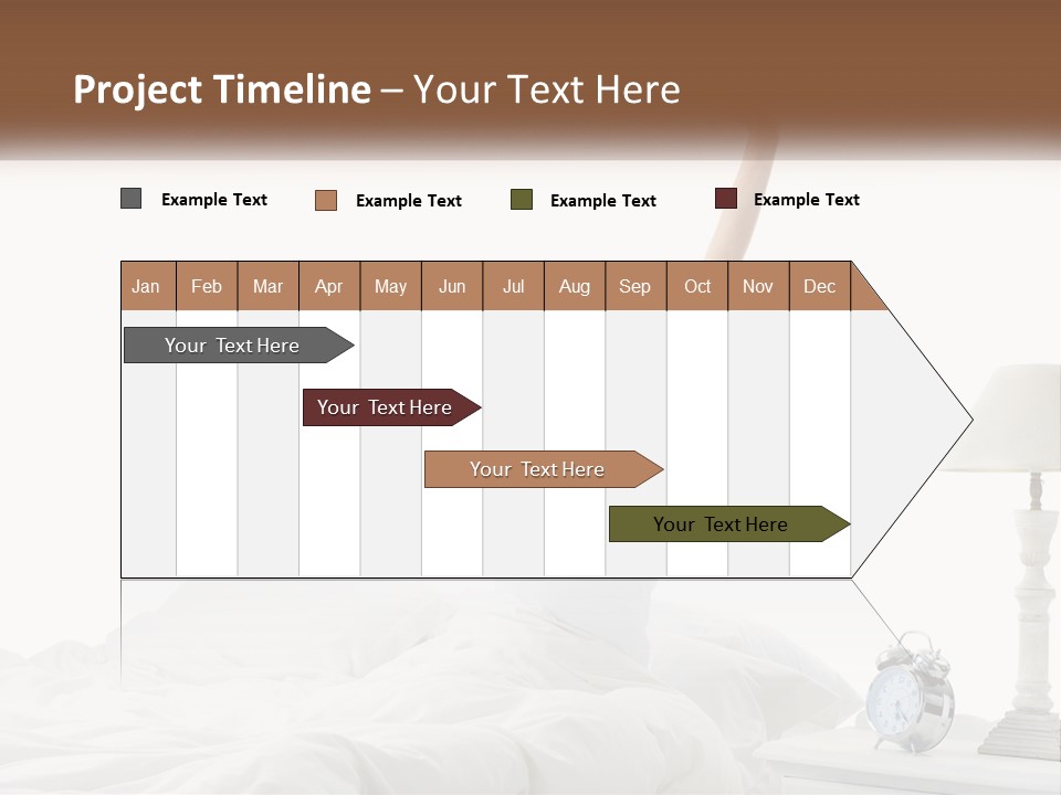 A Woman In Bed With Her Arms Up In The Air PowerPoint Template