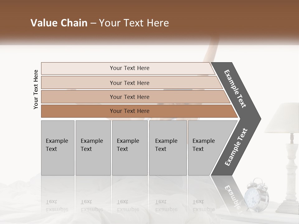 A Woman In Bed With Her Arms Up In The Air PowerPoint Template