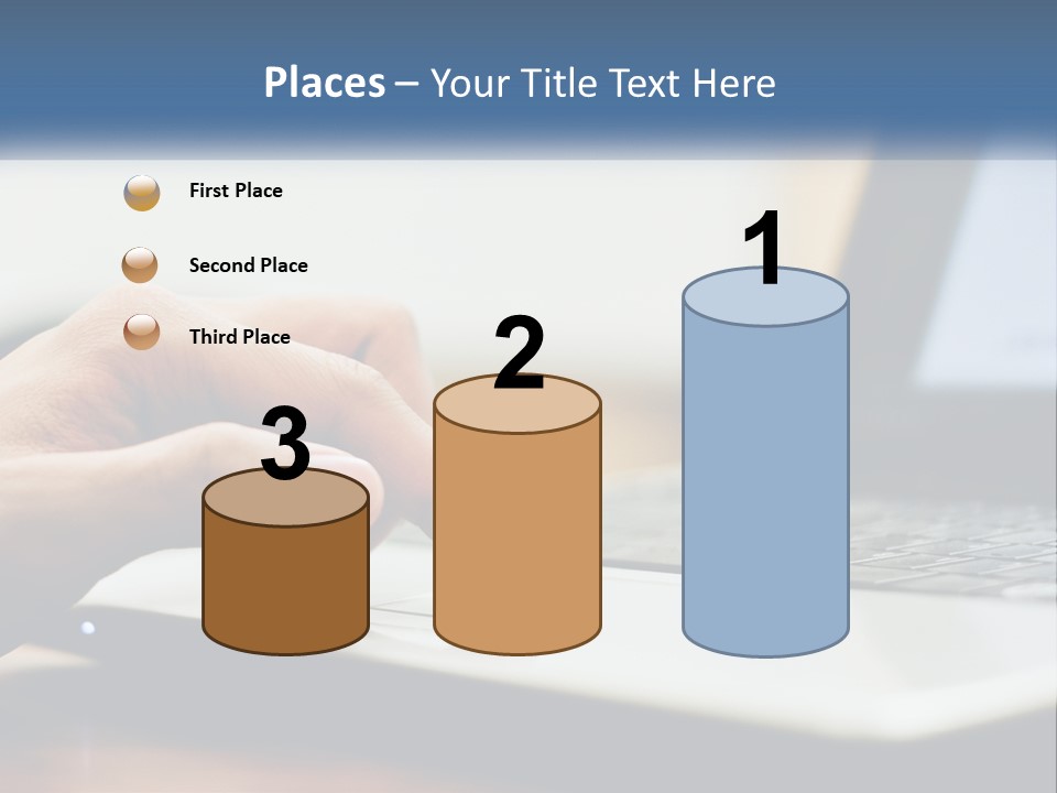 A Person Using A Laptop Computer On A Desk PowerPoint Template