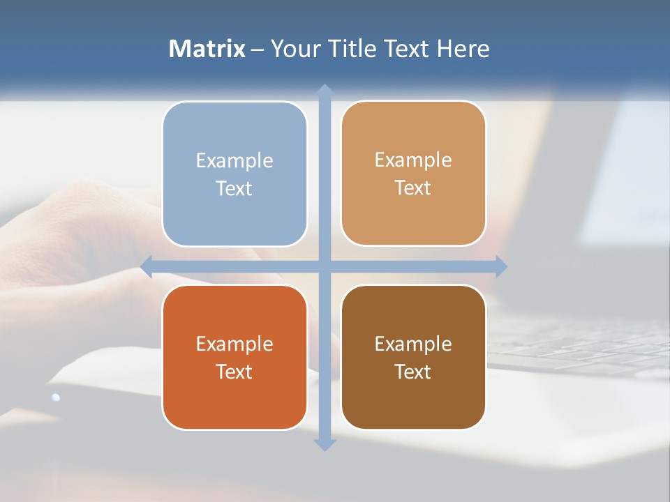 A Person Using A Laptop Computer On A Desk PowerPoint Template